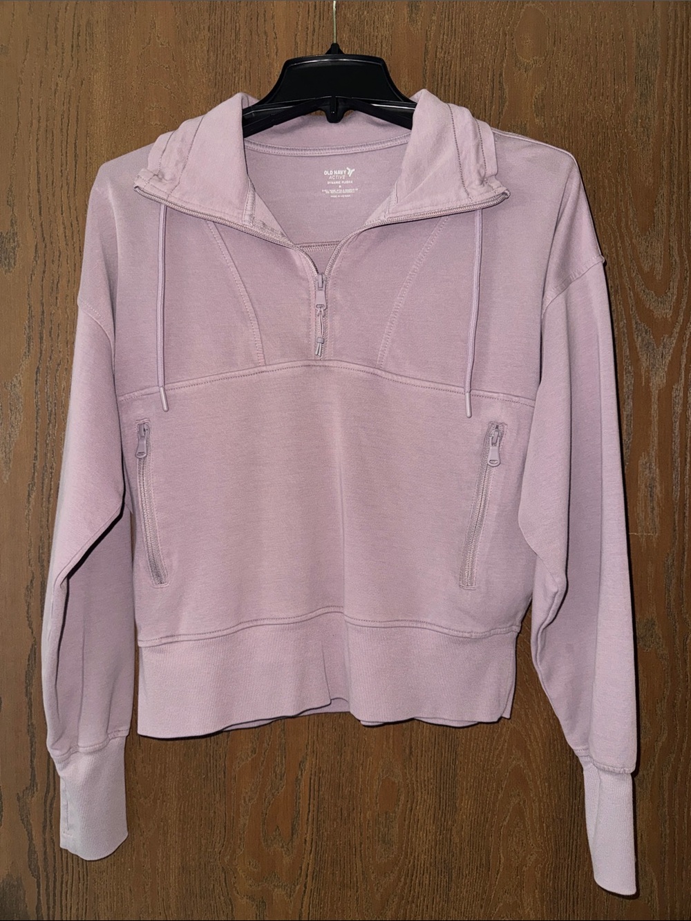 Old Navy Mauve Half-Zip Hoodie Sweatshirt